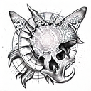Triceratop Skull tattoo design idea