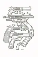 gun tattoo design idea