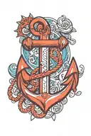 anchor tattoo design idea