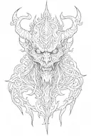 demon tattoo design idea