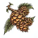 Pinecone tattoo design idea