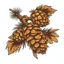 Pinecone tattoo design idea