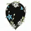 wildflower tattoo design idea