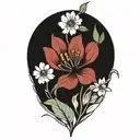 wildflower tattoo design idea