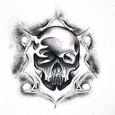 Skull tattoo design idea