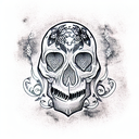Skull tattoo design idea
