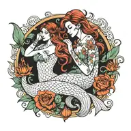 mermaid tattoo design idea