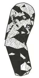 Fine Line/Geometric/Abstract, science, greek statue, art deco, angular tattoo design idea