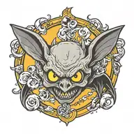 bat tattoo design idea