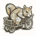 navy seal Squirrel in a shopping cart tattoo design idea