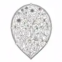 wildflower tattoo design idea