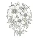 wildflower tattoo design idea