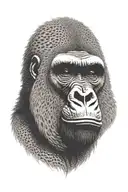 gorilla tattoo design idea