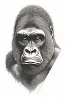 gorilla tattoo design idea