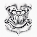 Tooth tattoo design idea