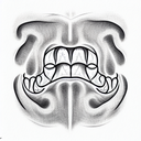 Tooth tattoo design idea