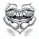 Tooth tattoo design idea