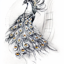 Peacock tattoo design idea