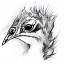 Peacock tattoo design idea