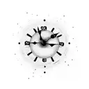 Clock tattoo design idea
