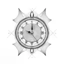 Clock tattoo design idea