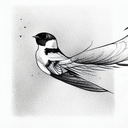Swallow Bird tattoo design idea