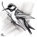 Swallow Bird tattoo design idea