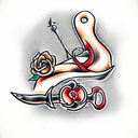 Dagger tattoo design idea