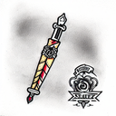 Dagger tattoo design idea