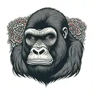 gorilla tattoo design idea