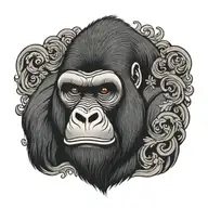 gorilla tattoo design idea