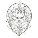 lotus tattoo design idea