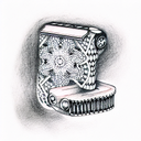 Harmonica tattoo design idea