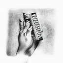 Harmonica tattoo design idea