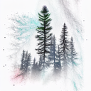 Pine Tree tattoo design idea