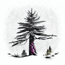 Pine Tree tattoo design idea