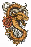 capricorn tattoo design idea