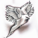 Dove tattoo design idea
