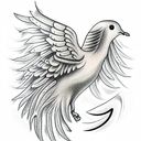 Dove tattoo design idea