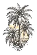 palm-tree tattoo design idea