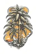 palm-tree tattoo design idea