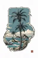 palm-tree tattoo design idea
