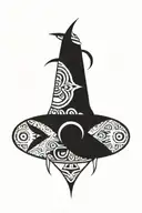 witchy tattoo design idea