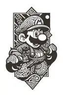 mario tattoo design idea