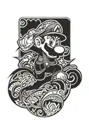 mario tattoo design idea