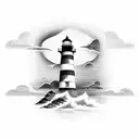 Lighthouse tattoo design idea