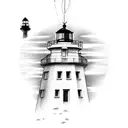 Lighthouse tattoo design idea