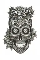sugar-skull tattoo design idea
