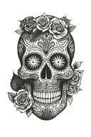sugar-skull tattoo design idea
