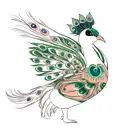 Peacock tattoo design idea